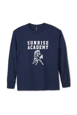 Product Image with Product code 5023,name  Physical Education Long Sleeve Tee   color NAVY 