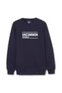 Front view of Uncommon New York crewneck fleece sweatshirt