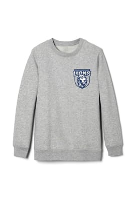 Front view of Durham crewneck fleece sweatshirt
