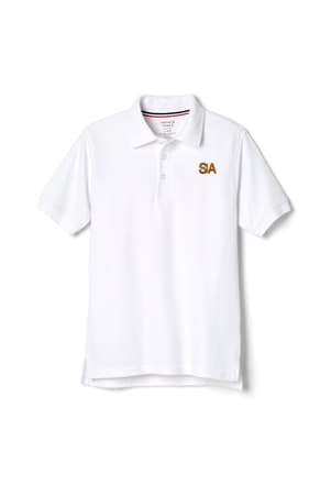 front view of  Short Sleeve Pique Polo with Success Academy Logo