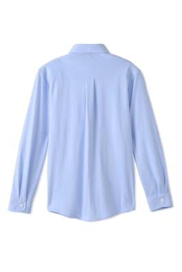  of Long Sleeve Knit Oxford Shirt with Success Academy Logo 