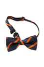 detail view of break-away closure of  NEW Navy with Orange Stripes Adjustable Bow Tie opens large image - 2 of 2
