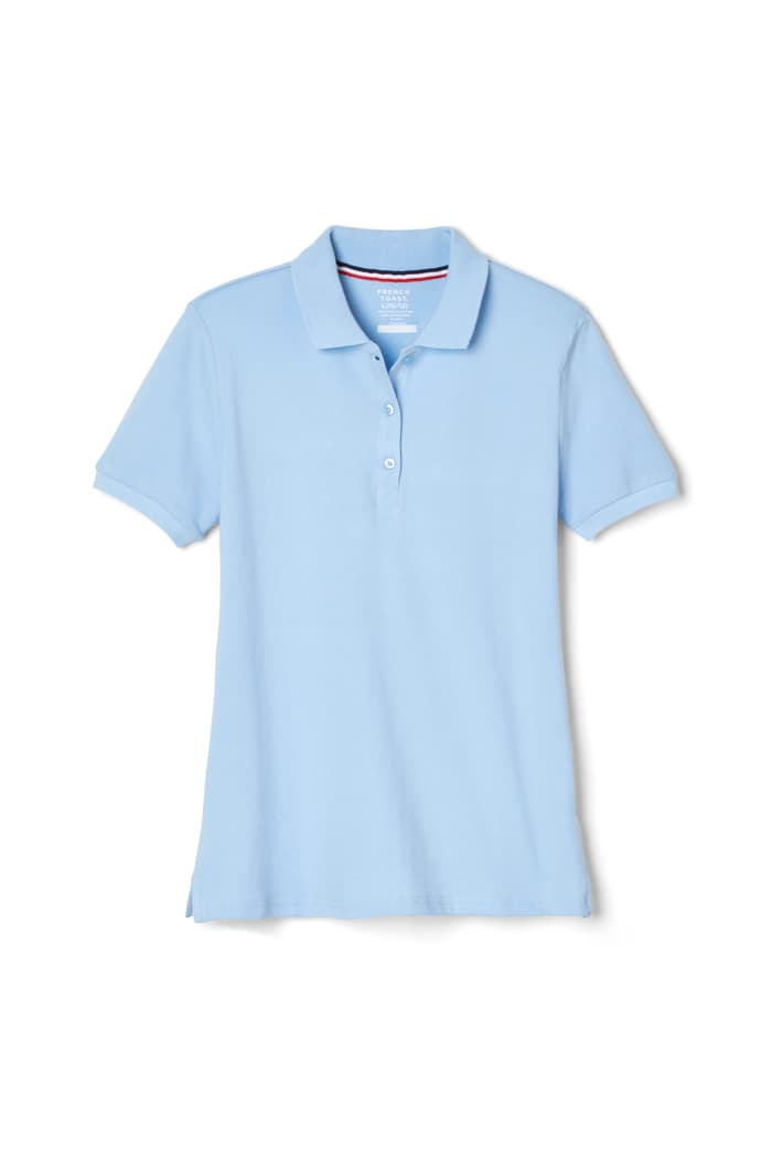 Front view of Making Waves Short Sleeve Fitted Stretch Pique Polo (Feminine Fit) 