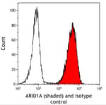 Detection of mouse ARID1A/BAF250 (shaded) in EL4 cells by flow cytometry.