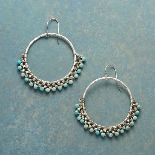 SEA LIGHT HOOP EARRINGS view 1