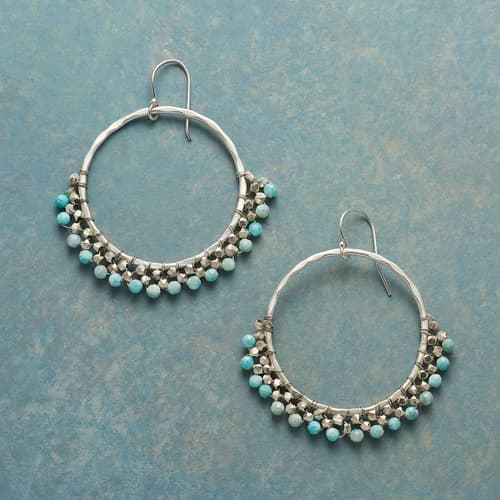 SEA LIGHT HOOP EARRINGS view 1