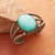 1940S ROPED ROYSTON TURQUOISE CUFF view 1