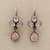 ROSE QUARTZ TREFOIL EARRINGS view 1