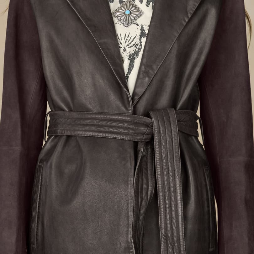 Starla Leather Trenchcoat View 10