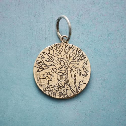 GOLD LIFEGIVING TREE CHARM view 1