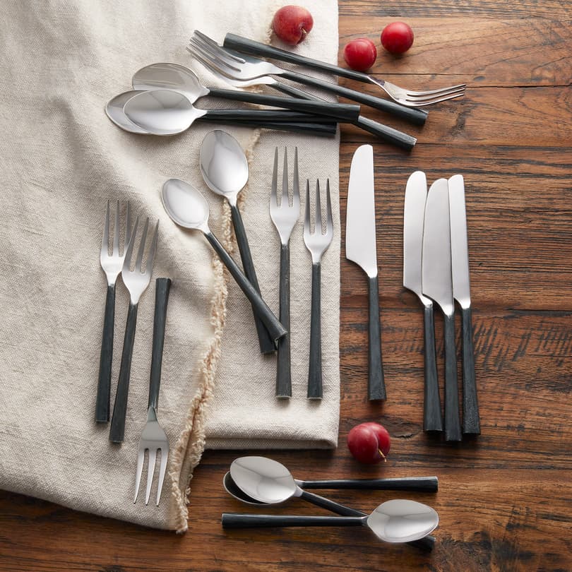 ARTISAN HAMMERED FLATWARE, 20-PIECE SET view 1