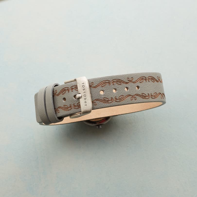 SCROLLWORK LEATHER WATCH view 1
