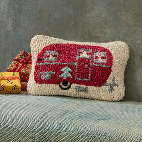 Crimson Camper Mini Pillow