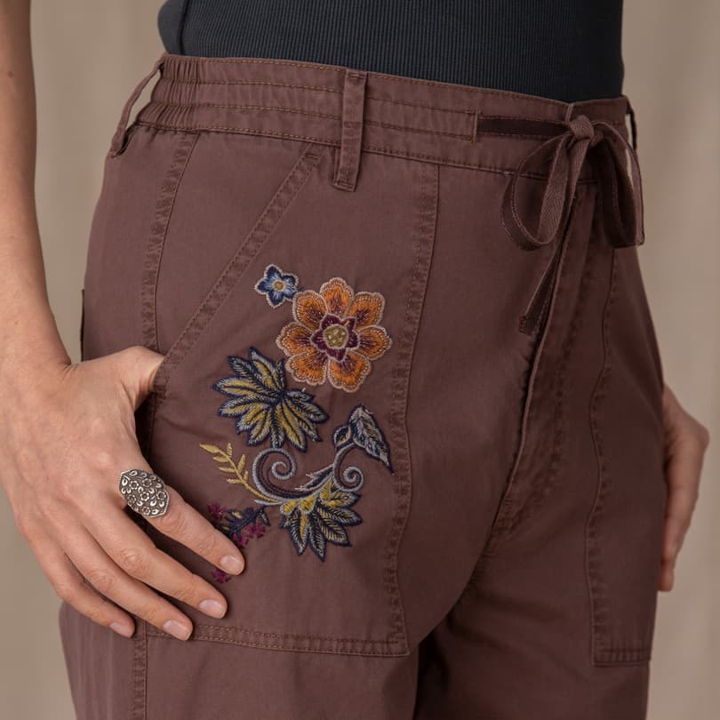 Natalia Embroidered Pants - Petites View 6