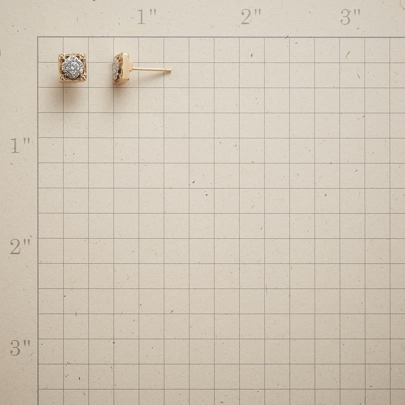 BYGONE ERA DIAMOND EARRINGS view 1