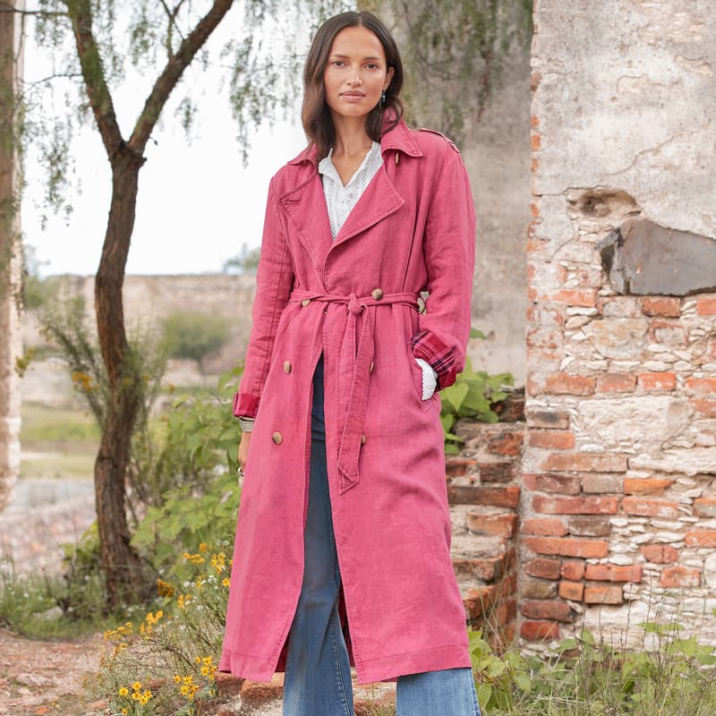 Gretchen Linen Trench View 8Lipstick