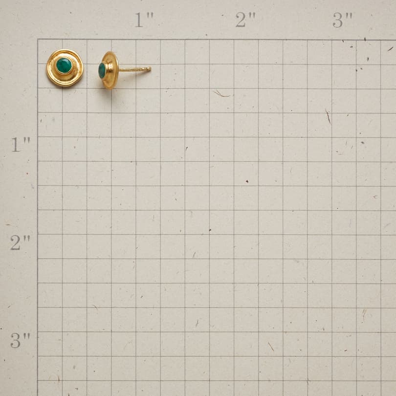 EMERALD MONUMENT EARRINGS view 1
