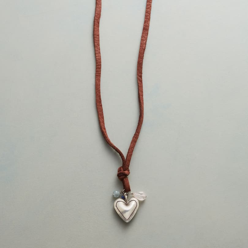 PUFFED HEART NECKLACE view 1