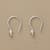 STERLING SILVER DOUBLE DOT EARRINGS view 1