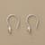 STERLING SILVER DOUBLE DOT EARRINGS view 1