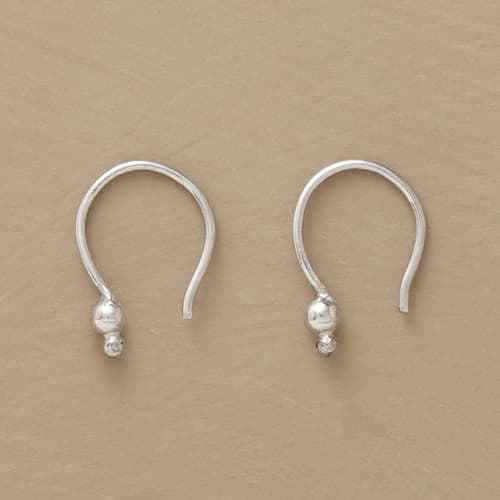 STERLING SILVER DOUBLE DOT EARRINGS view 1