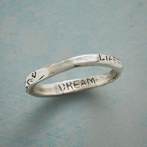 STERLING SILVER LIFE PEACE DREAM RING view 1