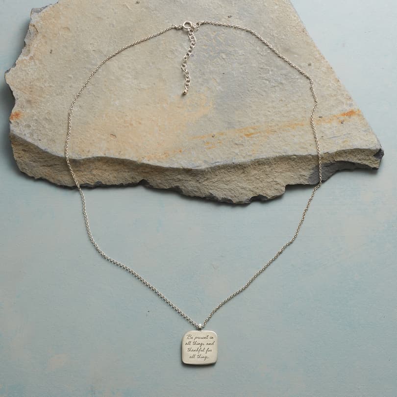 MAYA ANGELOU SILVER BE PRESENT NECKLACE view 1