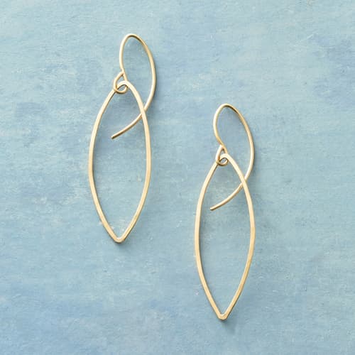 Golden Leaf Earrings View 1