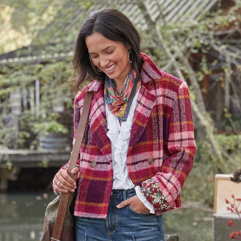 Triomphe Plaid Jacket, Petite | Sundance Catalog