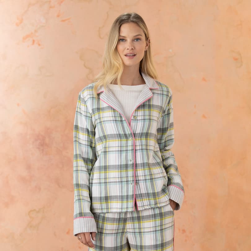 Womens plaid pyjamas hot sale