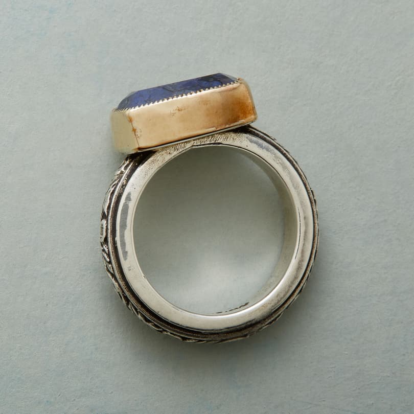 SCROLLED SAPPHIRE RING view 1
