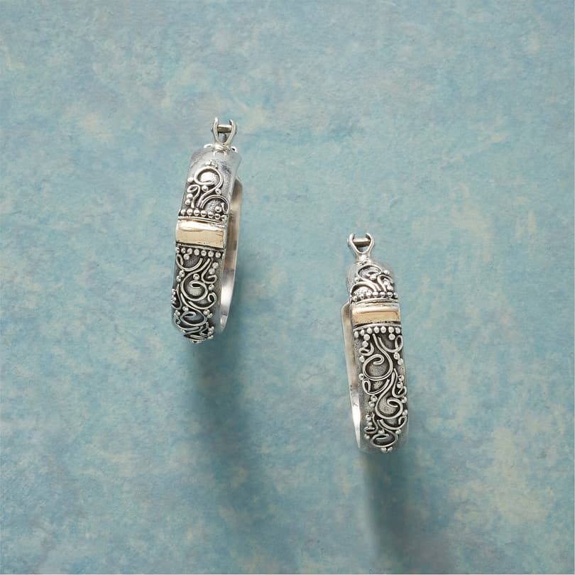 FILIGREE HOOP EARRINGS view 1