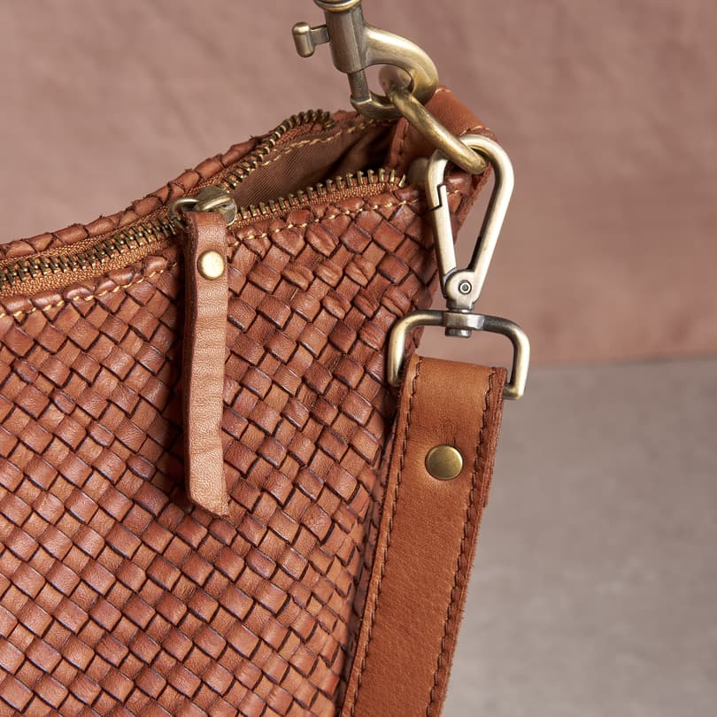 Buy Nicole Woven Leather Crossbody Bag