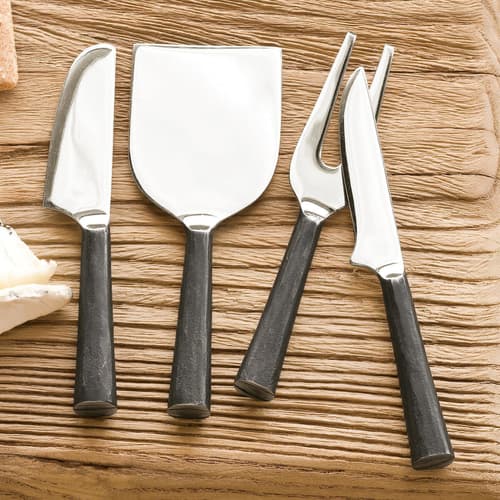 ARTISAN HAMMERED CHEESE KNIFE SET, 4-PIECE SET vie