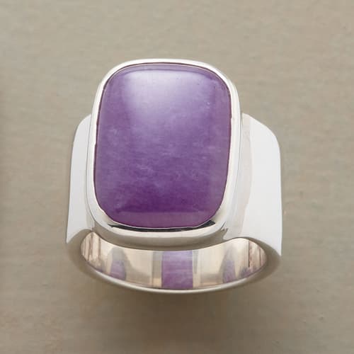 LAVENDER JADE RING view 1