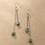 Emerald Rain Chain Earrings View 1