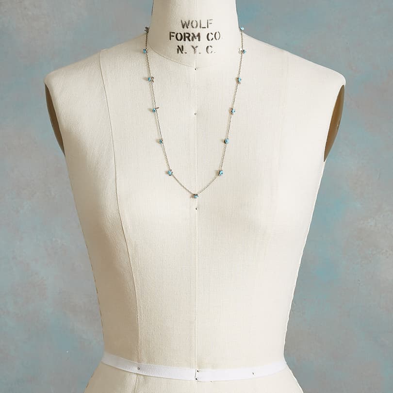 TURQUOISE PAILLETTE NECKLACE view 3