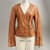 PREAMBLE LEATHER JACKET view 1 CAMEL