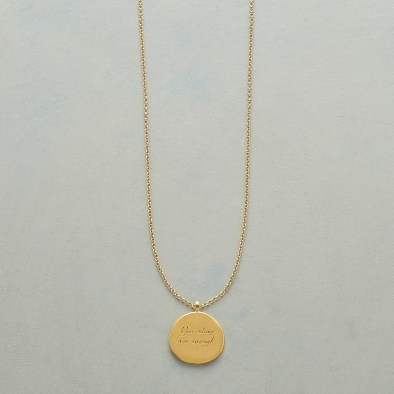 MAYA ANGELOU GOLD YOU ALONE NECKLACE view 1