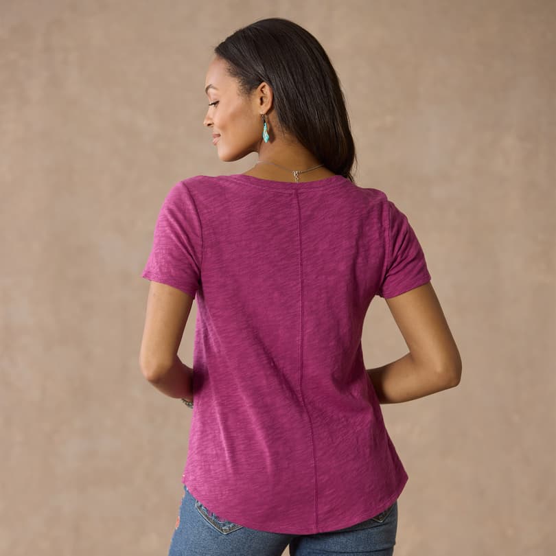 Ultimate Airy Slub Scoopneck Tee, Petite View 2