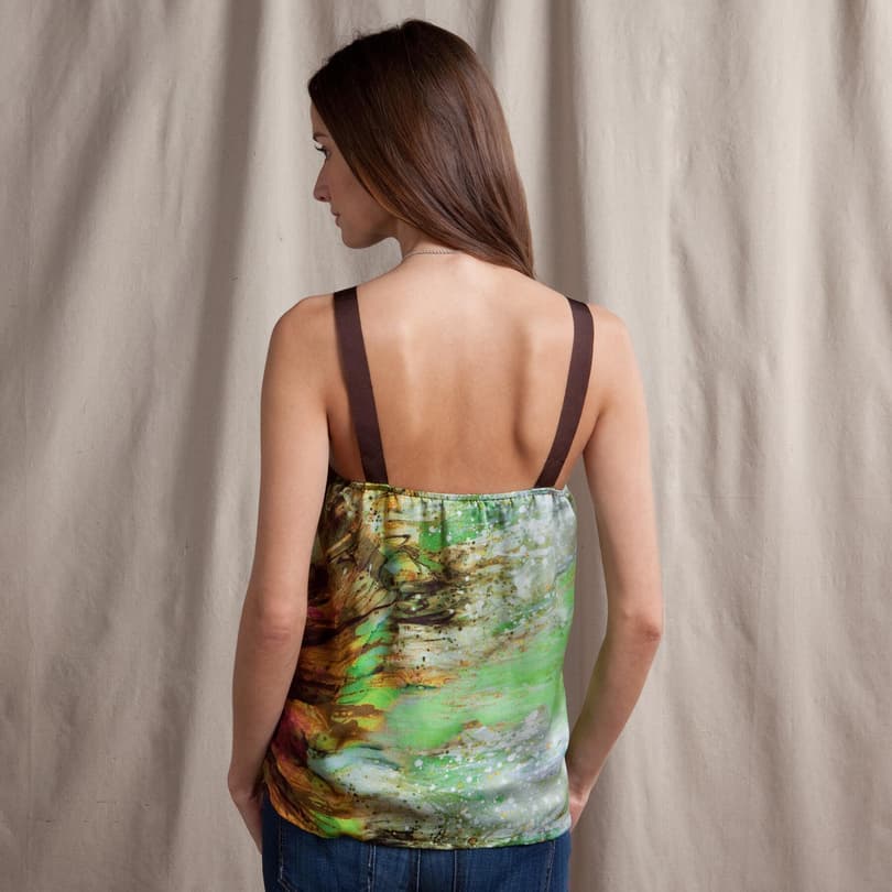 PAINTERLY SILK TOP view 1