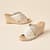 Islenas Criss Cross Wedge View 2Natural-Multi