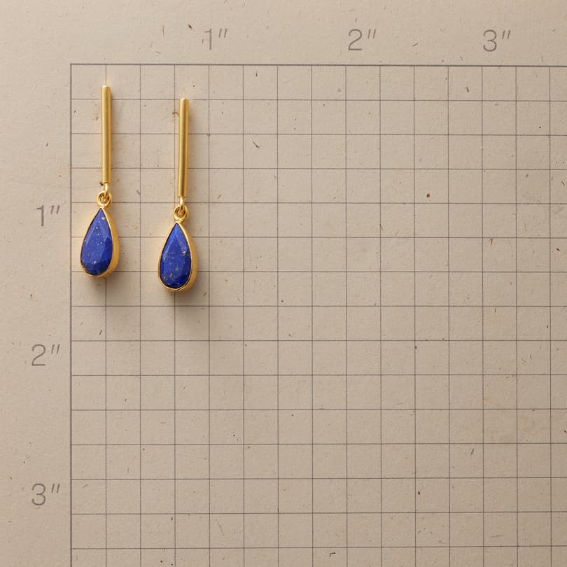 Lapis Teardrops Earrings View 2