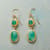 WRAPPED EMERALD EARRINGS view 1