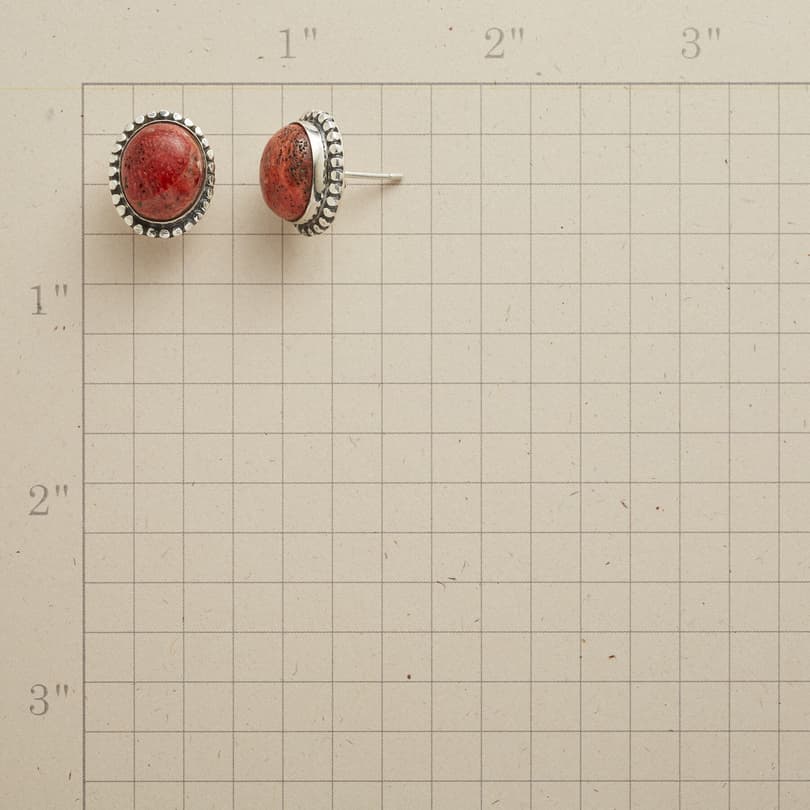 CORAL DOME EARRINGS view 1