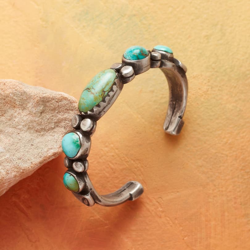 TURQUOISE STEPPING STONE CUFF view 1