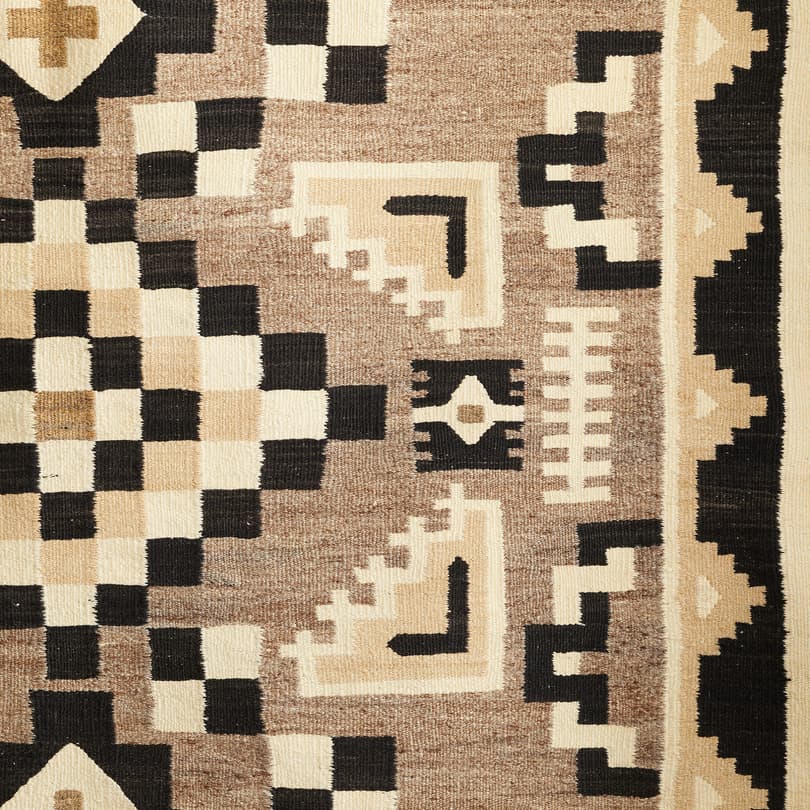 1930s Navajo Two Grey Hills Weaving View 2