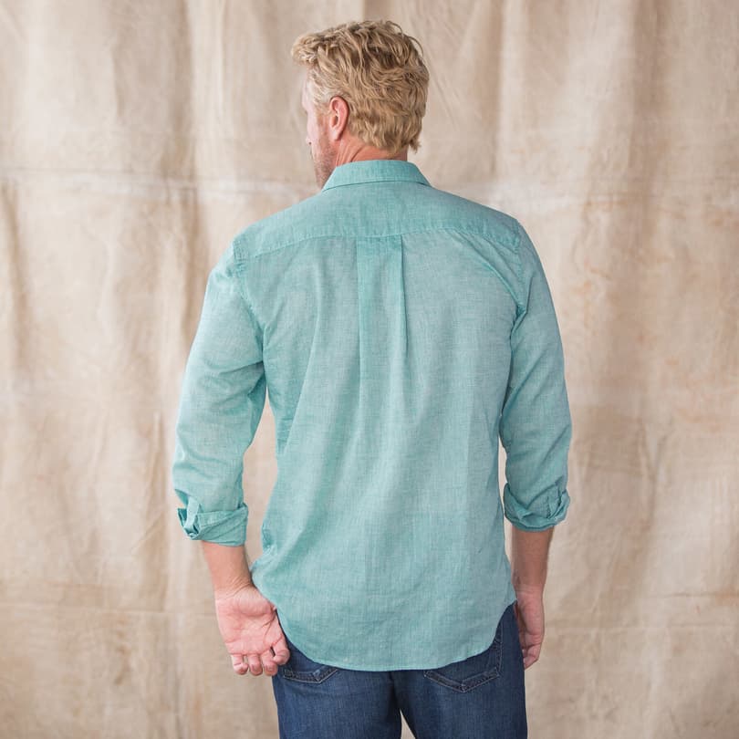 ALL BUTTONED UP SHIRT -TEAL BLUE view 1