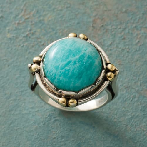 Amazonite Dome Ring View 1