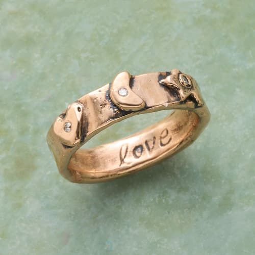 Rose Gold Heavenly Love Ring View 1
